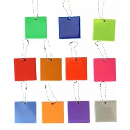 Customized Square PVC Reflective Keychain