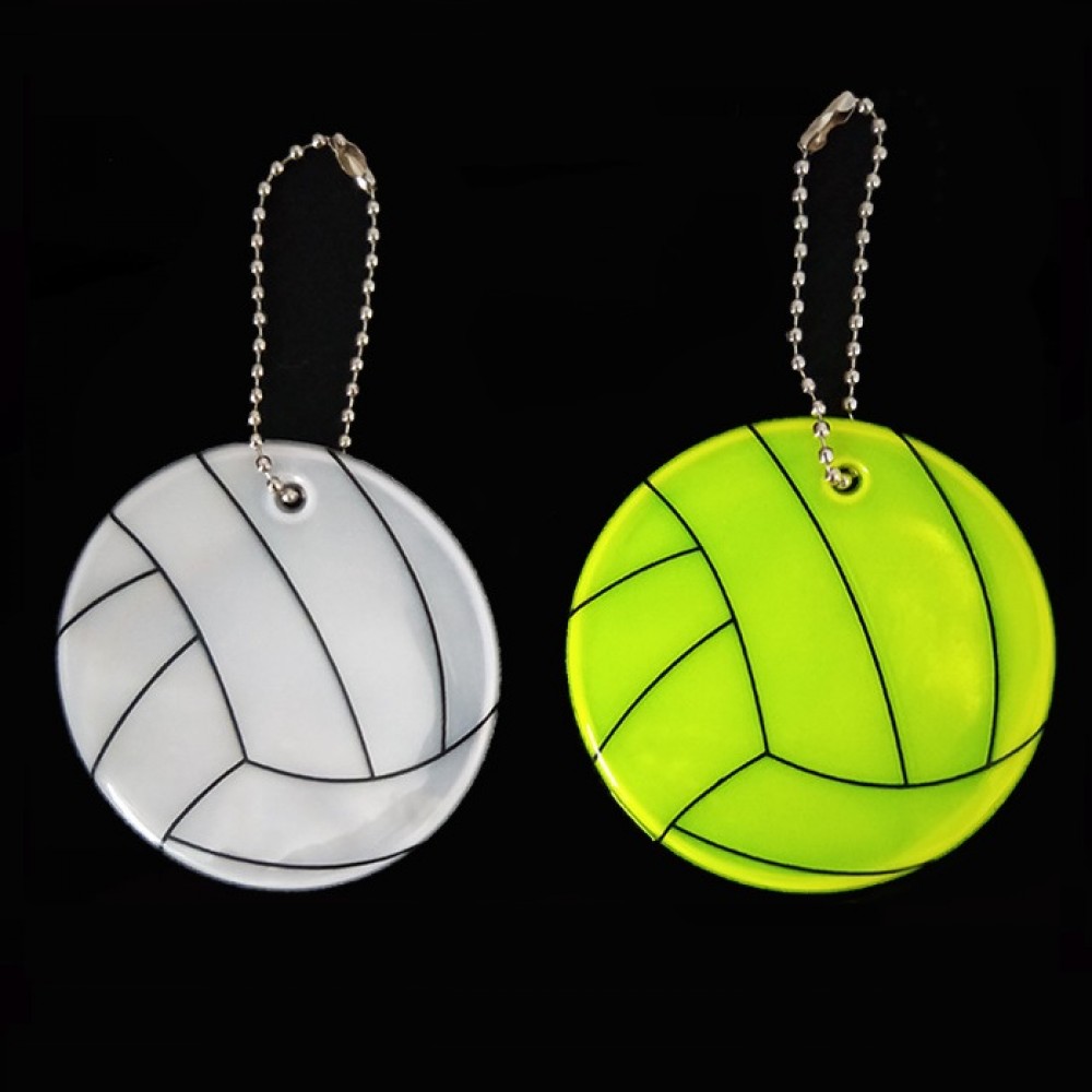 Personalized Volleyball PVC Reflective Keychain