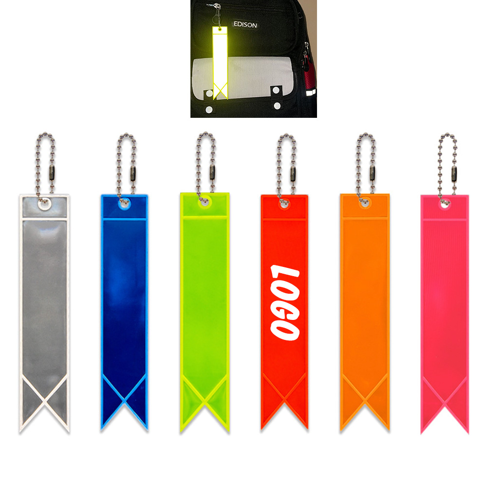 Custom Reflective Safety Tag Pendant 5.9" x 1.2"