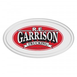 Reflective Oval Shape Sticker with Logo