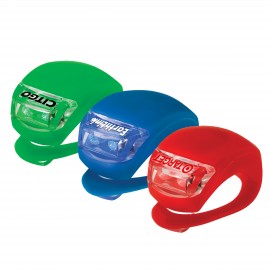 Logo Branded Bike Safety Lights w/Light Lens Imprint