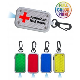 Flashing LED Safety Reflector Flashlight - Full Color with Logo