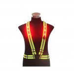 Elastic LED USB charge reflective safety strap belt vest with Logo