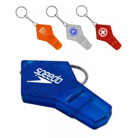Reflective Safety Whistle Keychain Custom Imprinted