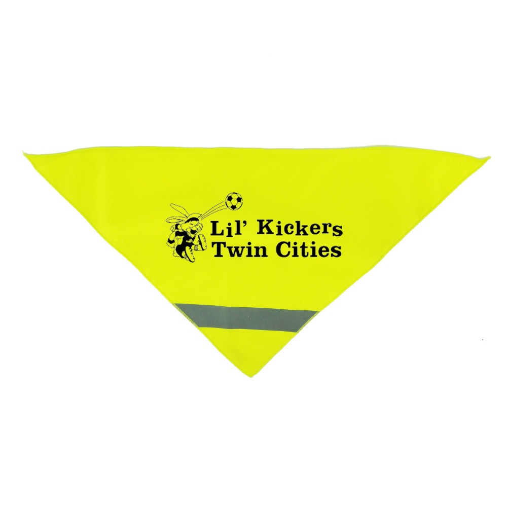 Logo Branded Large Reflective Pet Bandanna Logo Branded Large Reflective Pet Bandanna