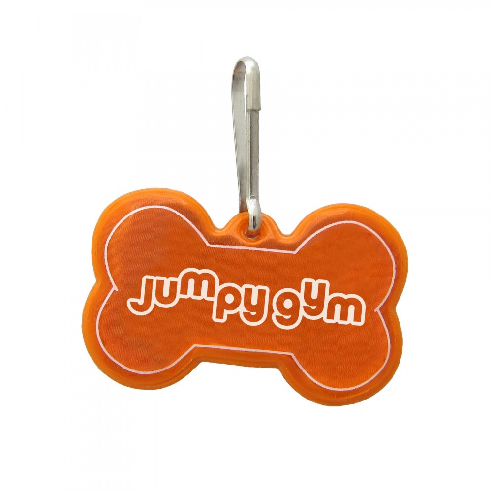 Custom Printed Dog Bone Shaped Reflective Collar Tag Custom Printed Dog Bone Shaped Reflective Collar Tag