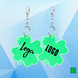 Custom Clover Shaped Reflector w/Key Tag