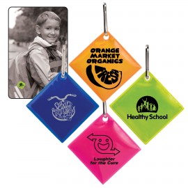 Diamond Reflective Zipper Pull with Logo  Diamond Reflective Zipper Pull with Logo