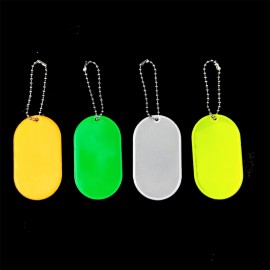 Ellipse PVC Reflective Keychain with Logo  Ellipse PVC Reflective Keychain with Logo