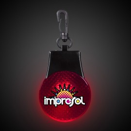 Red Digi-Printed Light Up Safety Reflector with Logo