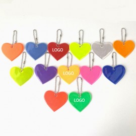 Promotional PVC Night Riding Reflective Heart Pendant Safety Reflector