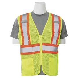 High Visibility Safety Vest - Contrasting Trim with Logo