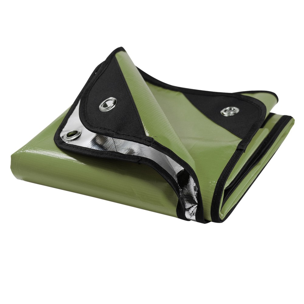 Custom Imprinted 60" x 82" Extra Thick Green Double Sided Thermal Reflective Blanket Custom Imprinted 60" x 82" Extra Thick Green Double Sided Thermal Reflective Blanket