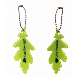 Safety Reflector Leaf Shape Keychain with Logo