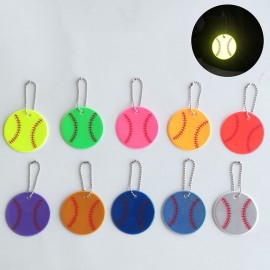 Baseball PVC Reflective Keychain with Logo