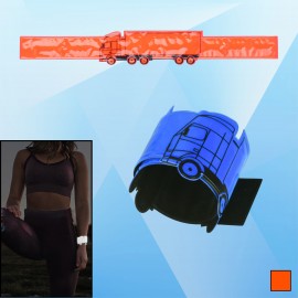 13 3/16'' x 1 3/16'' Reflective Slap Bracelet with Logo  13 3/16