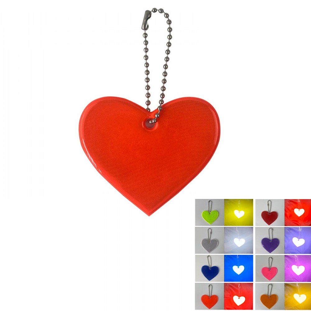 Customized Heart Shaped Safety Reflective Keychain