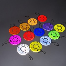 Sun PVC Reflective Keychain with Logo