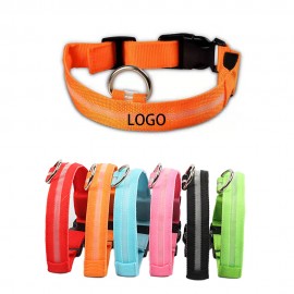 Custom Adjustable USB Rechargeable Bright Safety Light Glowing Collars for Dog