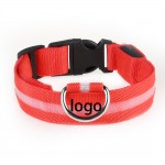 Safety LED Necklace for Small Medium Large Dogs with Logo