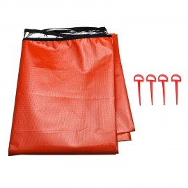 Customized 60" x 82" Extra Thick Double Sided Thermal Reflective Blanket with 4 Stales (Bright Orange)  Customized 60" x 82" Extra Thick Double Sided Thermal Reflective Blanket with 4 Stales (Bright Orange)