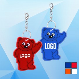 Promotional Bear Shaped Reflector w/Key Tag  Promotional Bear Shaped Reflector w/Key Tag