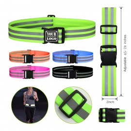 Reflective Elastic Safety Waist Belt with Logo  Reflective Elastic Safety Waist Belt with Logo