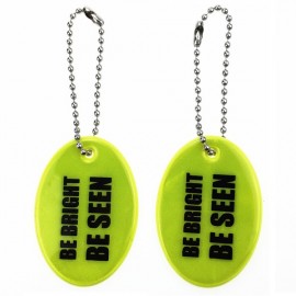 Oval PVC Reflective Keychain with Logo  Oval PVC Reflective Keychain with Logo