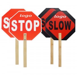 Custom Custom Stop/Slow Reflective Sign