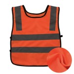 High Visibility Reflective Neon Lime Safety Vest Kids Security Orange Vest with Logo