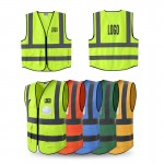 Logo Branded Safety Vest W/ Multi Pockets