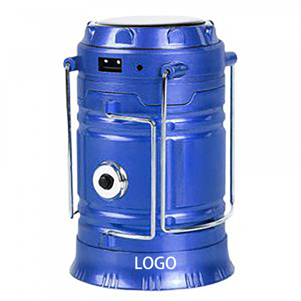 Retro LED Camping Lantern Rechargeable Multifunction Light with Logo
