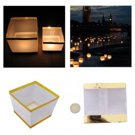 Square Floating Praying Chinese Lantern Logo Branded