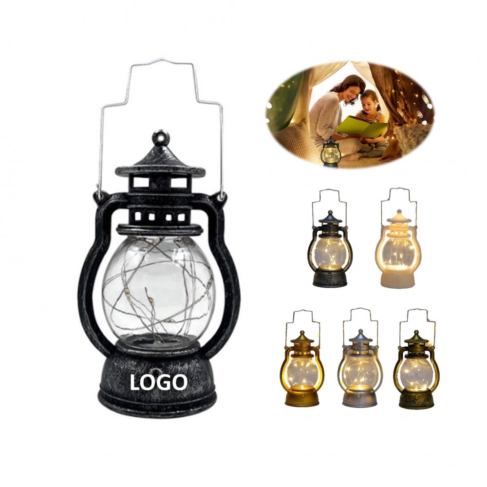 Outdoor Retro LED Portable Hanging Lights with Logo
