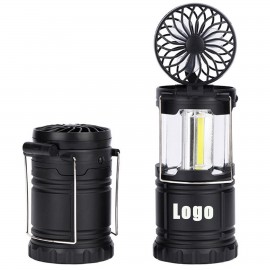 Promotional 2 In 1 Retractable Camping Lantern With Fan
