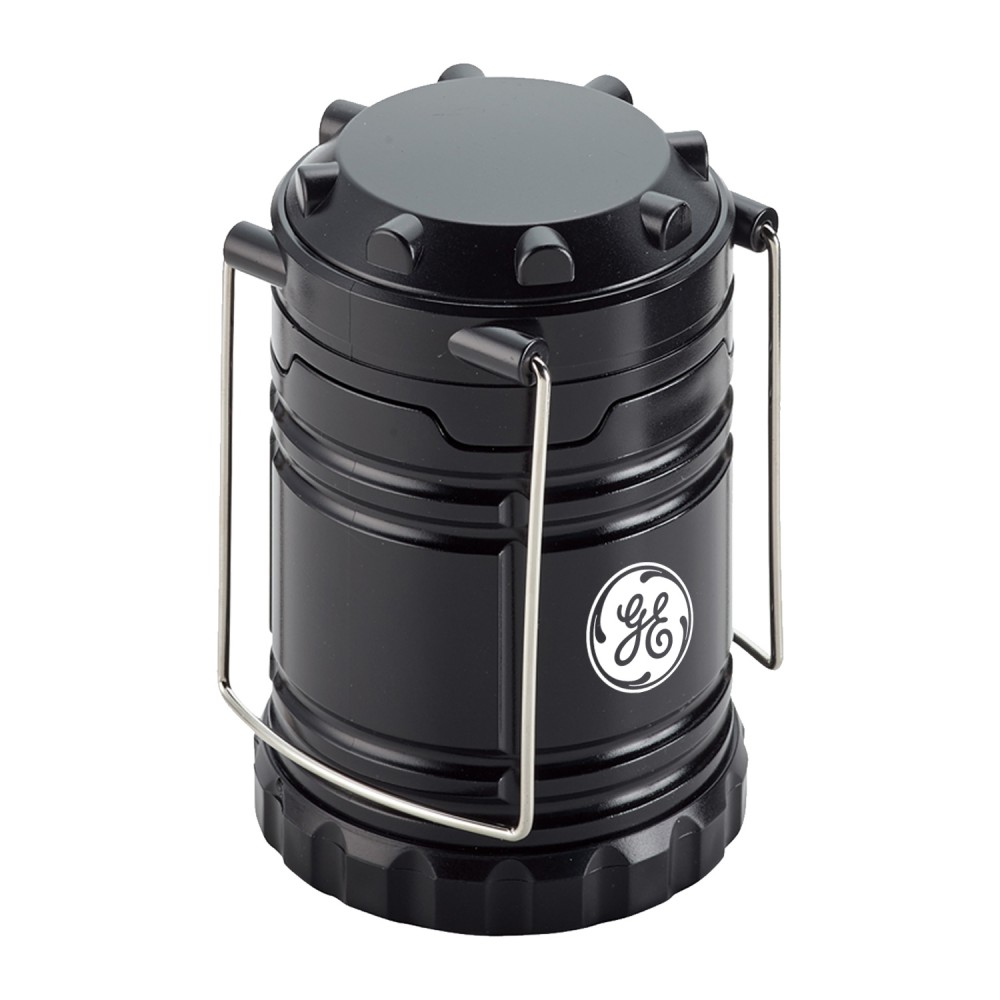 Retractable Large Black LED Lantern with Logo