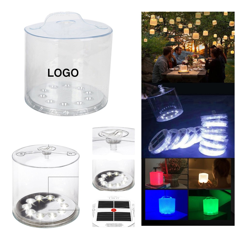Retractable Waterproof Solar Light with Logo