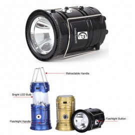 Camping Lantern Telescopic Spotlights LED Solar Rechargeable Camp Light Flashlight Emergency Lamp with Logo