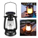 Retro Solar Camping Lantern with Logo