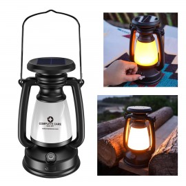 Retro Solar Camping Lantern with Logo