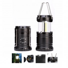 Collapsible Battery Lantern Compact Telescopic Light With Metal Handle with Logo
