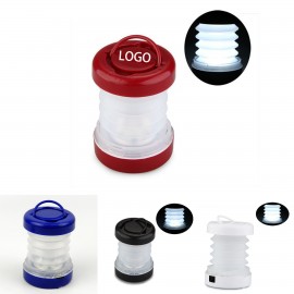 Logo Branded Portable Mini Telescopic Plastic Camping Lantern With Handle