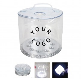 Solar Powered Inflatable Lantern 5" Width x 4.8" Height with Logo