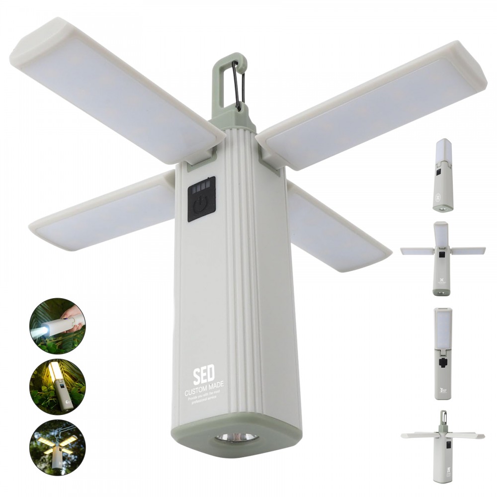 Four-Leaf Folding Camping Lantern with Logo