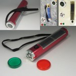 Solar Powered Flash light with compass (Engraved) with Logo