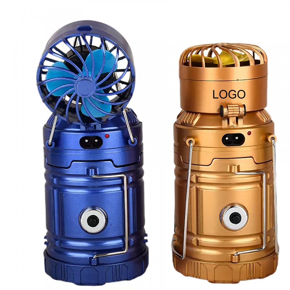 Led Solar Horse Lamp With Fan with Logo