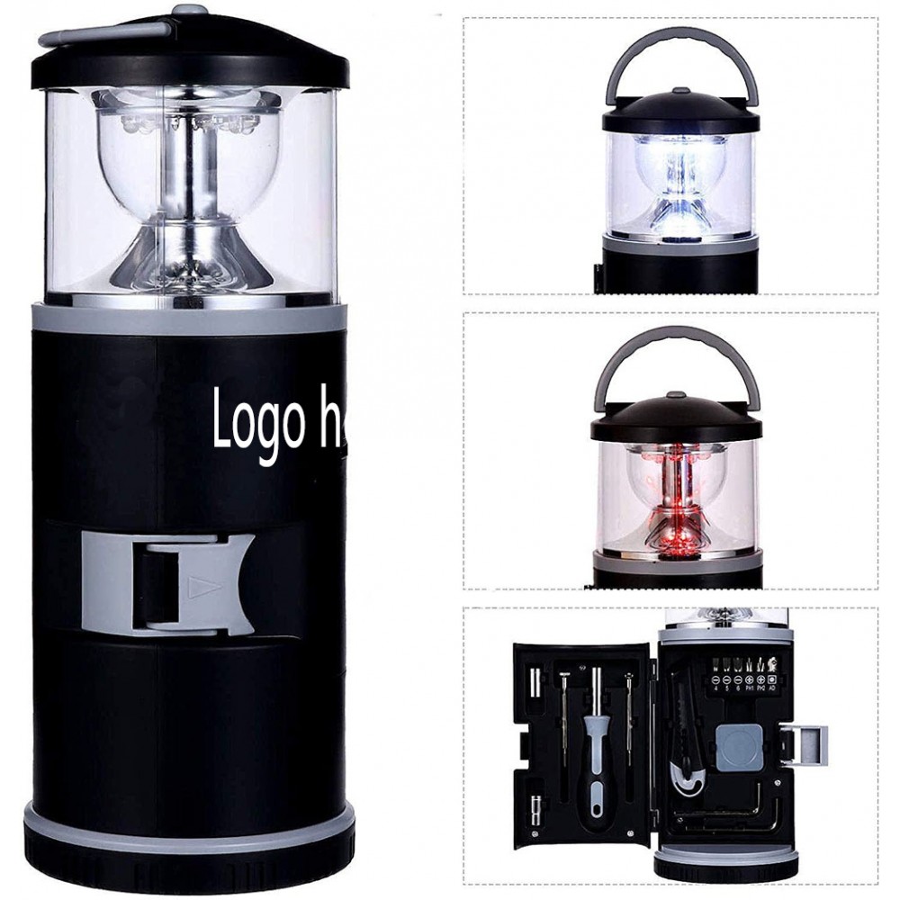 LED Camping Lantern Battery Powered with Logo - Bravamarketing