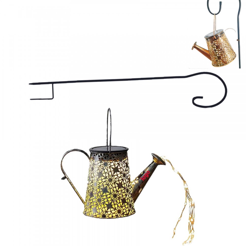 Customized Garden Solar Led Decorative Kettle Lantern With Hooks
