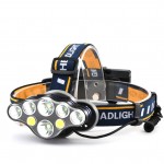 Logo Branded Super Bright Rechargeable headlamp 8 LED with battery