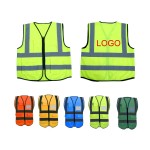 High Visibility Safety Reflective Vest With Pocket Custom Printed